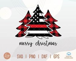 firefighter christmas svg, distressed firefighter flag svg, christmas tree svg, merry christmas svg, fireman's christmas