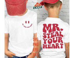 mr steal your hear ne svg, kids valentine svg, boys valentine svg, kids valentines png, valentine shi