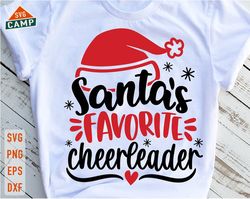 santas favorite cheerleader svg, christmas cheerleader svg, santa svg, cheer svg, cheerleader holiday svg, cheerleader c