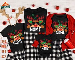 reindeer family christmas svg bundle, buffalo plaid reindeer, christmas reindeer svg, family christmas svg, christmas ma