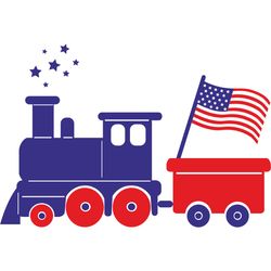 fourth of july train svg, 4th of july svg, happy 4th of july svg, independence day svg, digital download