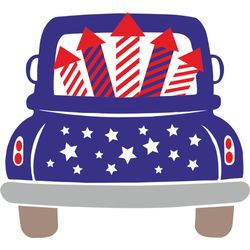 4th of july a truck carrying rockets svg, 4th of july svg, happy 4th of july svg, independence day svg, digital download