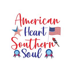 american heart southern soul svg, 4th of july svg, happy 4th of july svg, file cut digital download