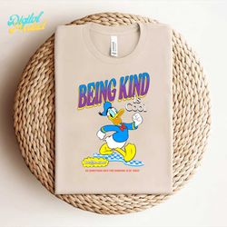 funny donald duck being kind is cool svg