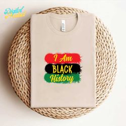 -i am black history t shirt svg png