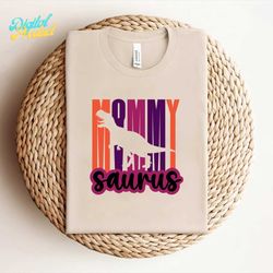 mommy saurus dinosaur t-shirt design svg