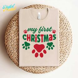 my first christmas pet svg free