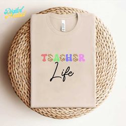 teacher life sublimation watercolor