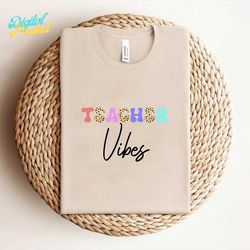 teacher vibes sublimation watercolor