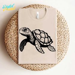 sea turtle svg, sea animal svg, turtle