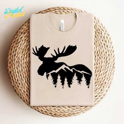 Moose Forest SVG, Moose in Forest SVG