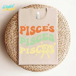 pisces svg, retro zodiac svg, zodiac svg