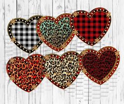 6 Marquee Heart Backgrounds PNG, Sublimate download, country, junky, Distressed, Graphics, Leopard Cheetah Background, S