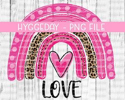 love rainbow png, sublimate, cheetah, leopard, valentines day, hearts, hugs, kisses, love, png for sublimation