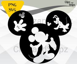 mickey ears svg png clipart instant digital download mickey mouse head design iron on print cricut compatible