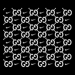 gg blach and white pattern, 20oz fashion logo pattern