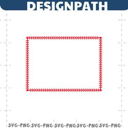 baseball stitch rectangle frame svg, baseball monogram, softball, stitch border, stitch wreath. cut file cricut