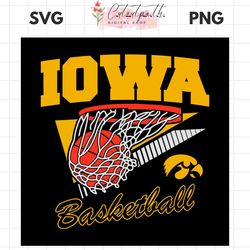 retro iowa basketball ncaa team logo svg