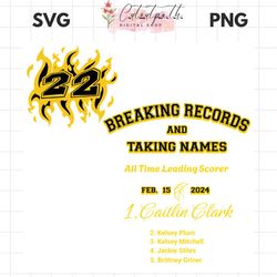 caitlin breaking records and taking name svg