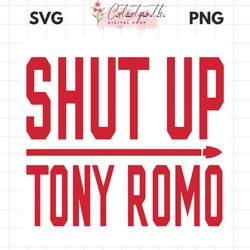 shut up tony romo kc football svg