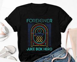 juke box hero foreigner band 90s vintage shirt, rock band foreigner tee, foreigner band tour 2023 shirt