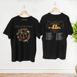 Yellowcard Logo Vintage Shirt, Yellowcard 2023 Tour Merch, Yellowcard Rock Band Shirt