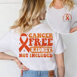 kidney cancer awareness shirt, orange ribbon, cancer survivor gift, gift for her