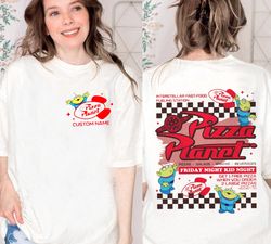 pizza lover snack two-sided shirt, toy story aliens pizza planet shirt, wdw disneyland