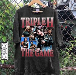 vintage 90s graphic style triple h t-shirt, triple h shirt, american professional wrestler tee-221