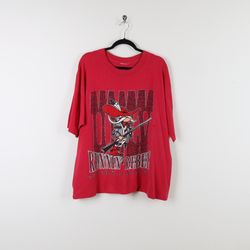 vintage 90s runnin rebel university of nevada las vegas unlv red graphic print tee