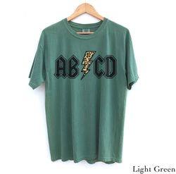 abcd cute trendy teacher comfort colors graphic tee 1