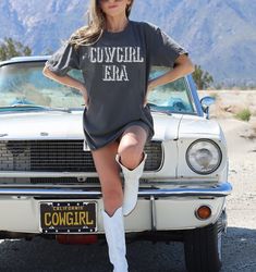 cowgirl era comfort colors graphic tee