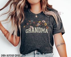 grandma shirt, wildflowers grandma shirt, grandma