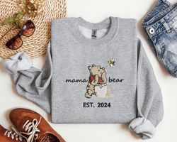 embroidered mama bear shirt, mama bear sweatshirt, embroidery