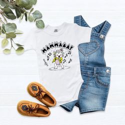 mammaa girls baby bodysuit, mimi shirts, crying baby themed