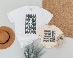 mama and mamas boy matching outfit, custom family, baby shower gift,