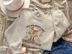 funny softball mom embroidered sweatshirt, my kid might not always swi