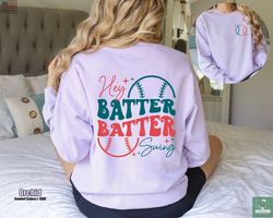 hey batter batter swing comfort colors sweatshirt, baseball season shi