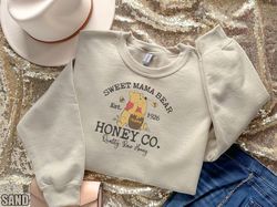 sweet mama bear embroidered sweatshirt, pooh mama honey co shirt, winn