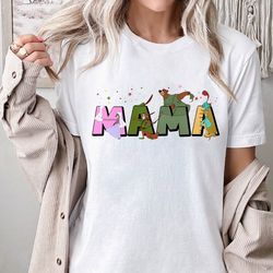 personalized mama hero t-shirt, custom grandma animated movie shirt, m