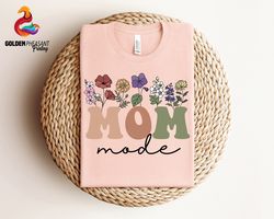 mom mode shirt, mom mode floral sweatshirt, new mom, baby shower gift,