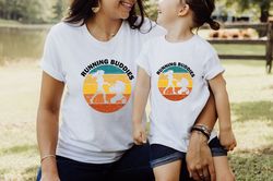 mommy and baby shirt, running buddies matching shirt set, runner