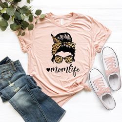 mom life shirt, funny mothers day gift, leopard cheetah print with me