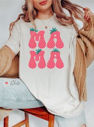 mama strawberry shirt, strawberries mom t shirt, strawberry gift for m