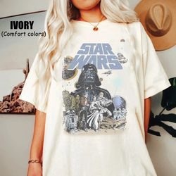 vintage star wars comfort colors shirt, disney galaxys edge shirt, dis