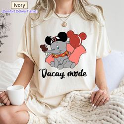 cute disney dumbo vacay mode mickey ear balloon shirt, wdw magic kingd