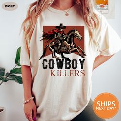 cowboy killer shirt, comfort colors rodeo shirt, western graphic tee, oversized graphic tee, country concert shirt