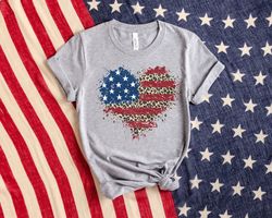 American Flag Shirt, American Flag Heart Shirt, Patriotic Shirt, USA Shirt, 4th of July Shirt, July 4th Shirt