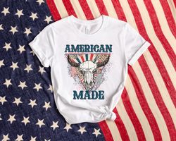 American Made Shirt, Retro 4th Of July Shirt, Red White and Blue Shirt, Western America Shirt, Western Fourth of July