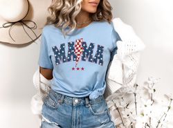 American Mama Shirt, 4th of July Mama Shirt, Retro 4th of July TShirt, Lightning Bolt Mama Shirt, USA Shirt, America